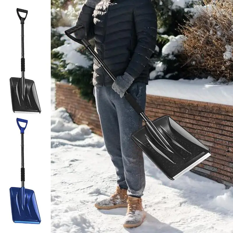 

Portable Ice Snow Shovel Aluminum Alloy Ice Winter Remover Tool With Ergonomic D-shaped Handle Ice Shovel for Garden Walkways