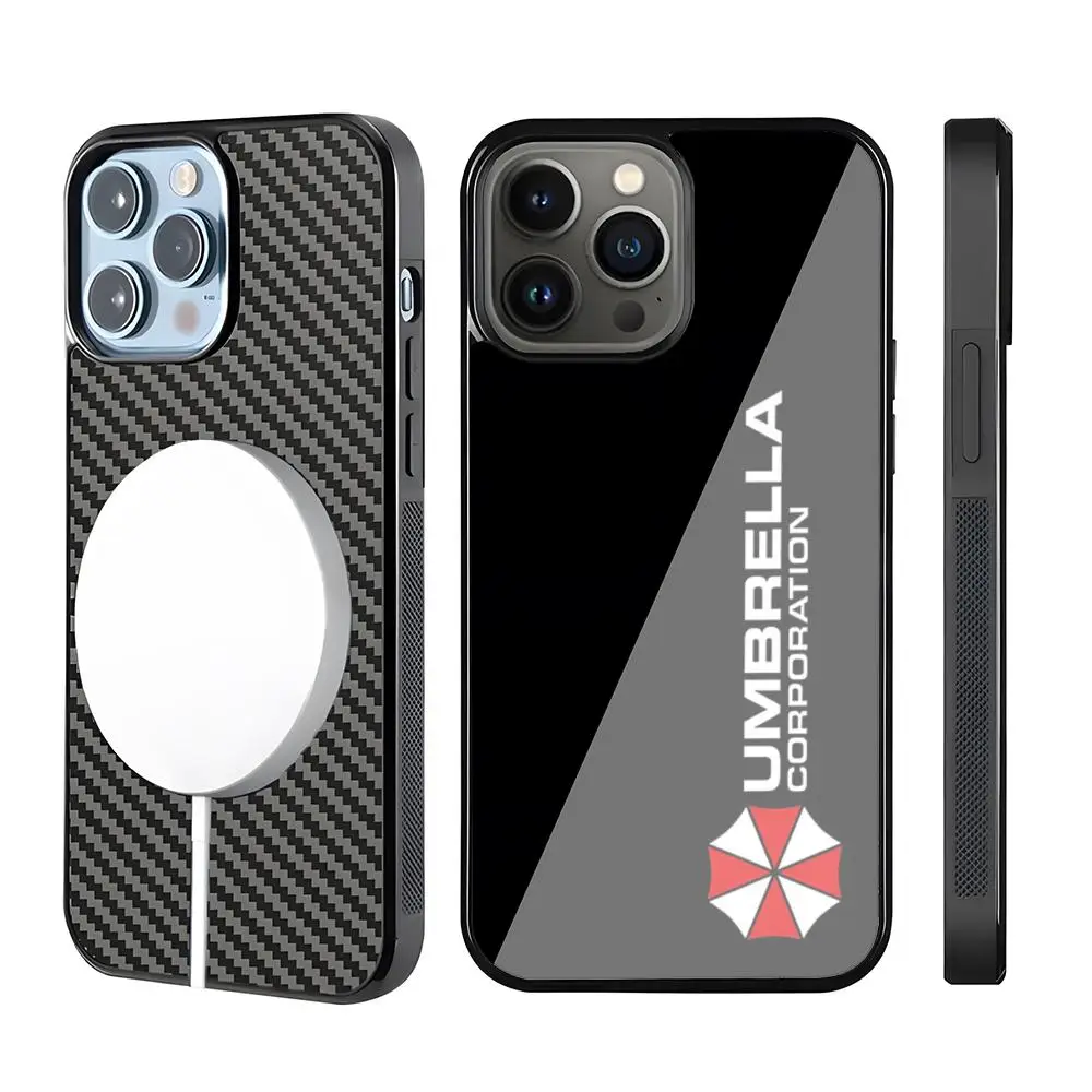 Umbrella Corporation Luxury Phone Case For Magsafe Phone Case For IPhone 16 15 14 13 12 11 Plus Pro Max Mirror Acrylic Cover TPU