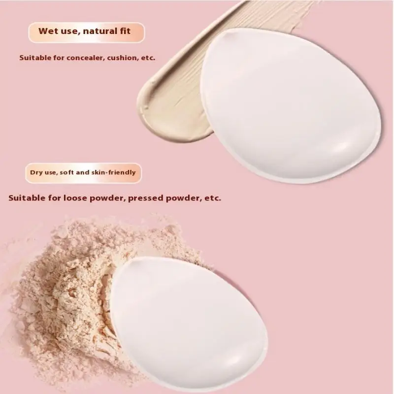 Esponja de maquiagem de silicone, 1 peça/6 peças, pó, corretivo facial, formato de gota de água, cosméticos, base de beleza, esponja de maquiagem
