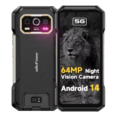 Ulefone Armor 27 Pro 5G Rugged Phone 10600mAh Smartphone Android 14 50MP+64MP Night Vision Camera Up to 24GB+256GB NFC