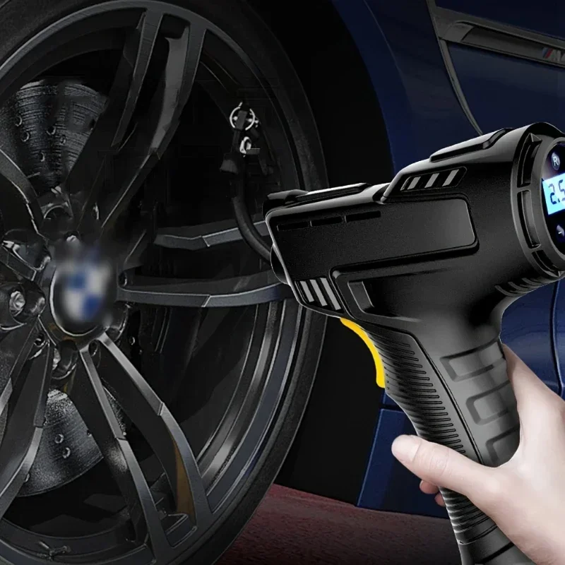 

Smart Portable Inflator Pump: 120W Fast Charging for Cars/Bicycles, Wireless & Wired Modes with Overheat Protection