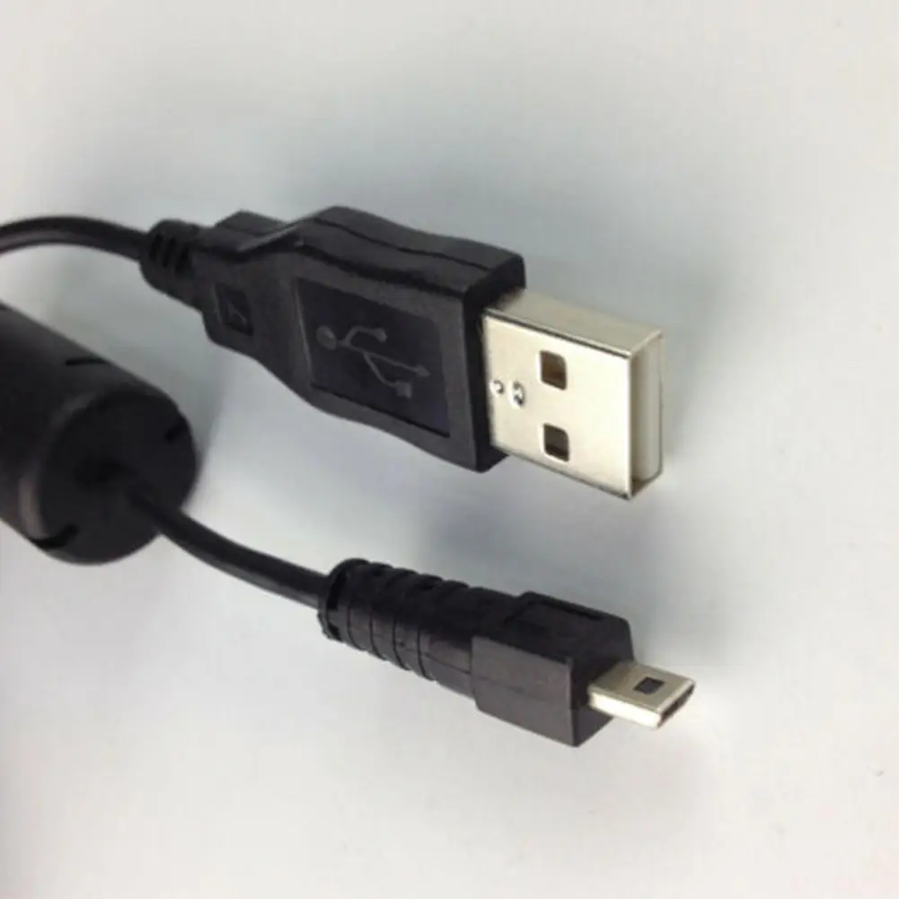 Czarny kabel USB 2.0 typu A męski na mini B z płaskim męskim kablem USB do aparatu Nikon Coolpix Pentax Optio FinePix