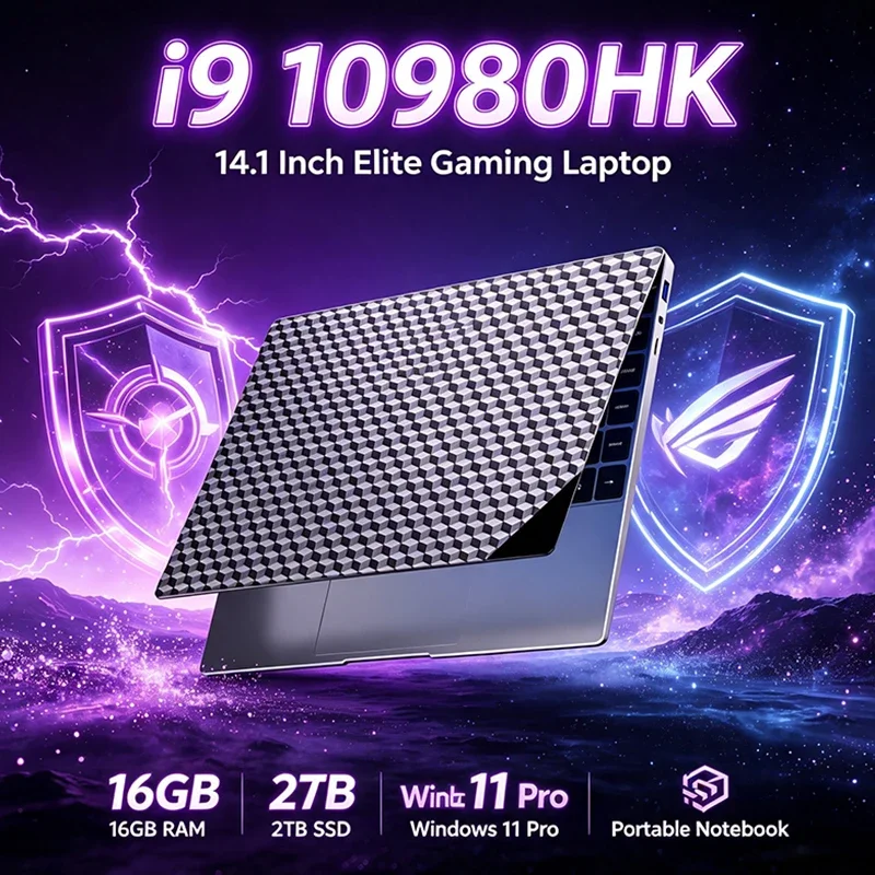 14.1inch Gaming laptop Intel Core i9 10980HK Windows 11 16GB DDR4 1TB 2TB SSD Office Study Business laptops Pc Gamer Computer