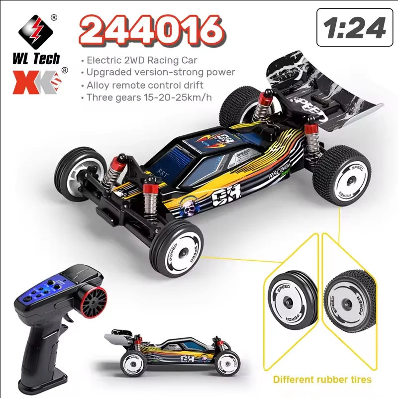 

In Stock Wltoys 244016 RC Car 1:24 High-Speed Electric Drifting Race Cars 25km/H Gifts For Kid Halloween And Christmas