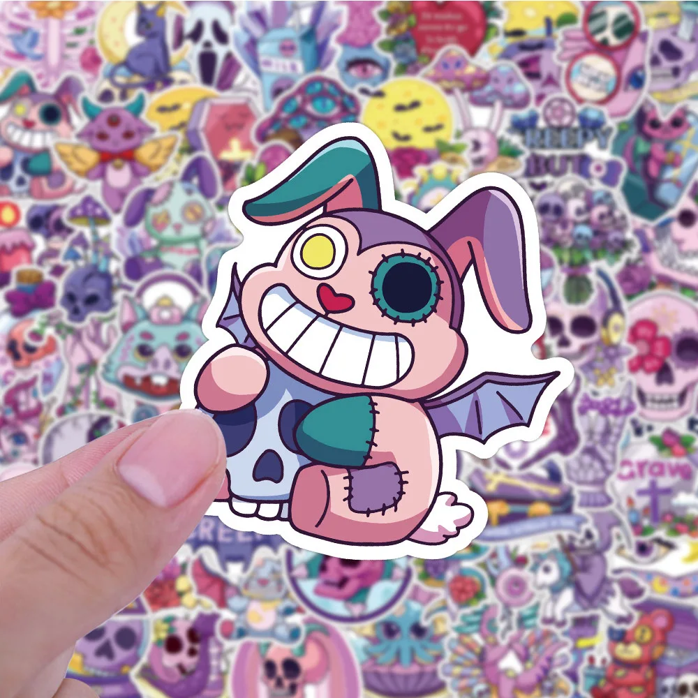 10/30/50pcs Cute Skull Demon Gothic Cartoon Stickers per bambini Toy Skateboard Laptop Scrapbook impermeabile Graffiti Sticker Decal