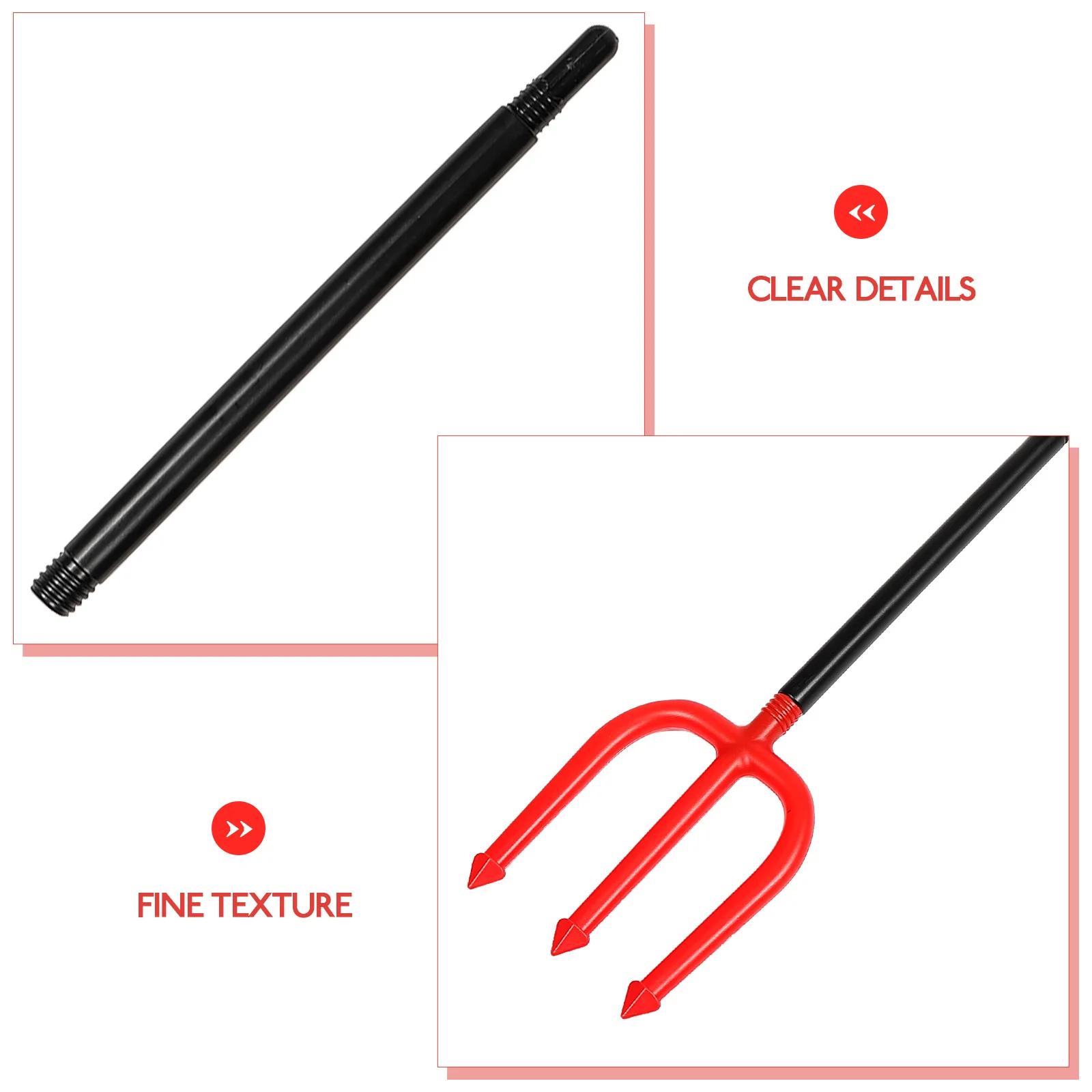 

1pc Devil Trident Prop Plastic Halloween Cosplay For -Resistant Lightweight Party Accessory Photography