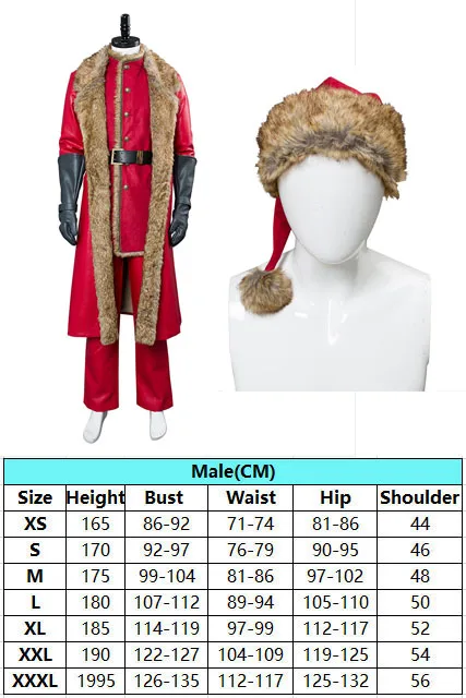 Movie Christmas Chronicles Santa Claus Cosplay Costume Disguise Adult Men Shoes Hat Wig Halloween Carnival Boots Suit Prop 2024