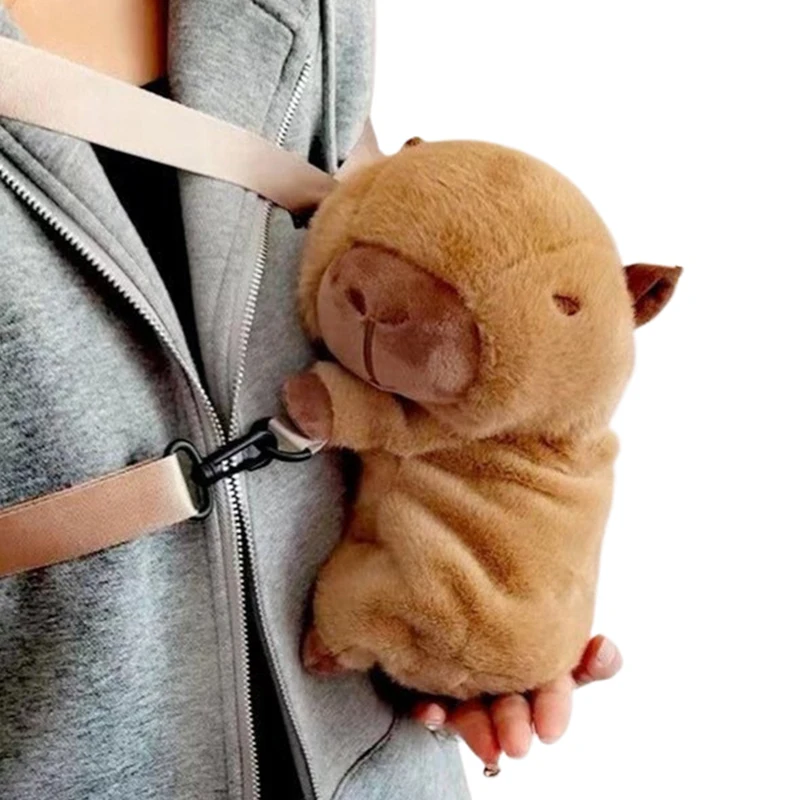 New Cute Plush Backpack Capybara Crossbody Bag Handbag Soft Capybara School Bag Kids Birthday Christmas Festival Gifts