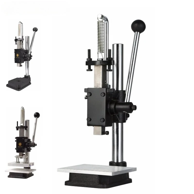 Small Manual Press Stamping Machine Hand-Punch Die-Cutting Machine Leather Manual Presses Machine Cutting Punching Branding