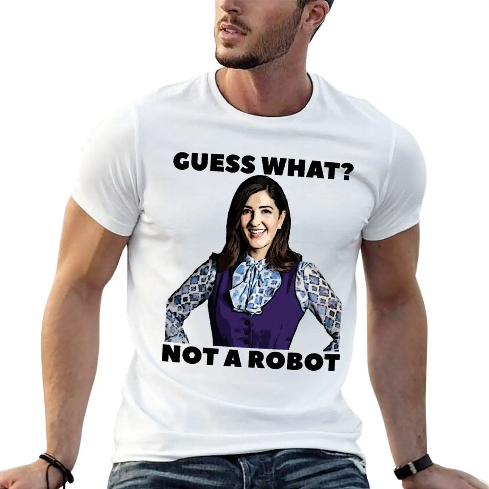 

Janet not a robot T-Shirt man t shirt cotton high quality t shirt man cotton T-Shirt
