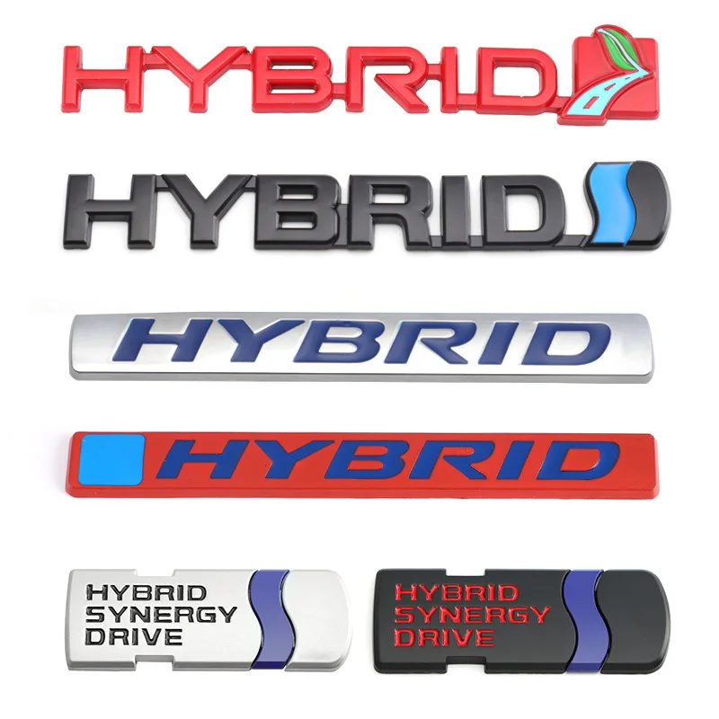 Car Sticker Emblem Auto Badge Decal for Hybrid Synergy Drive Letter Prius Camry Rav4 Crown Auris Honda Ford Focus Toyota Styling