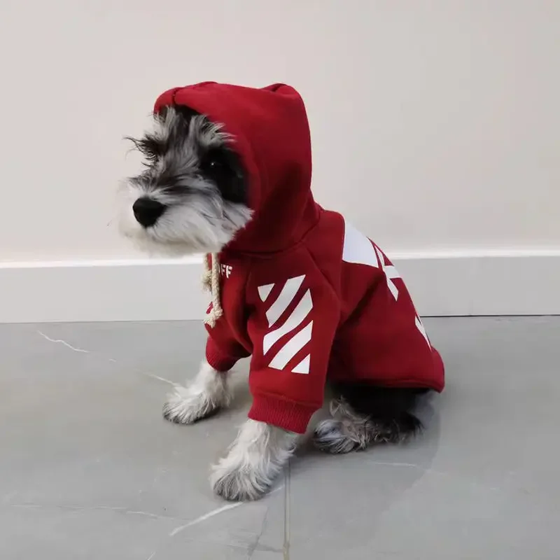 Alegre mascota roja marea perro pequeño ropa de peluche chennai phadou bichon otoño engrosamiento suéter