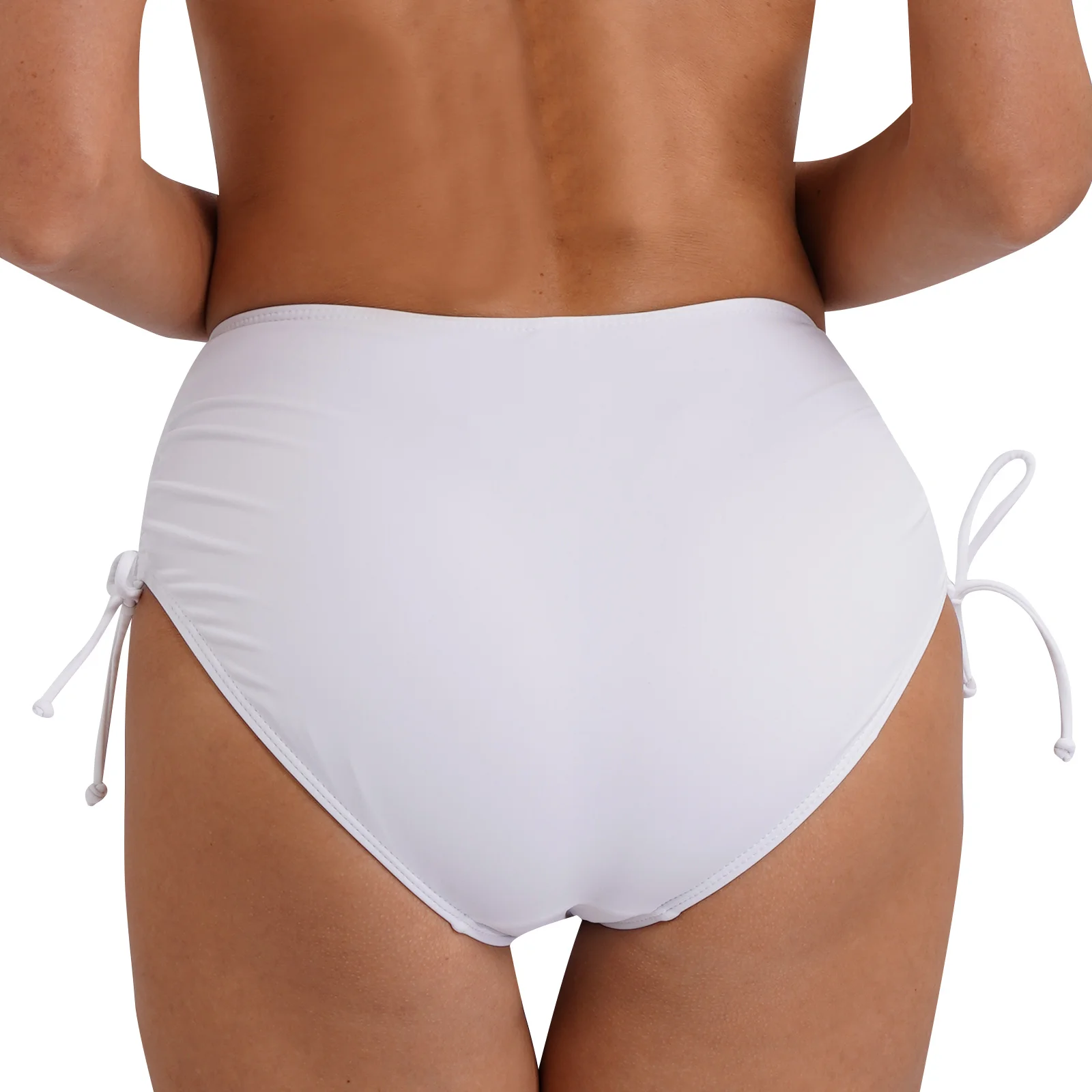 Parte inferior de Bikini Sexy para mujer, bañador con cordones laterales, cubierta de cadera completa, pantalones cortos de baño para fiesta en la piscina, ropa de playa