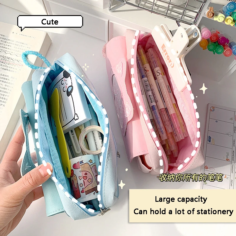 Kawaii Pencil Cases Large Capacity Cute Bag Pouch Back To School Supplies Holsters For Girls Korean Japanese Stationery