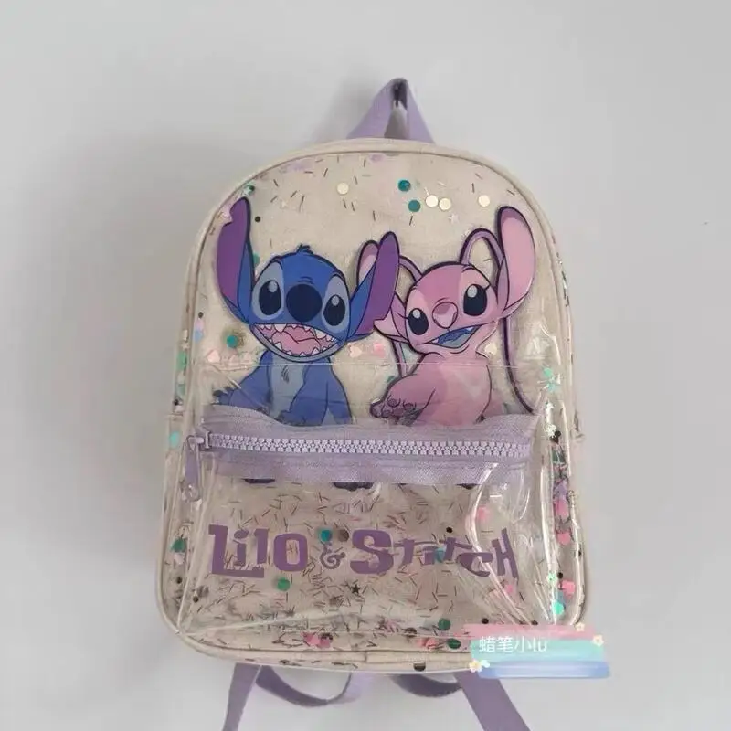 Disney Stitch Backpack Cute Cartoon Angel Girl&Child Kindergarten Knapsack New Fashion Co Branding Shoulders Bag Kawaii Gifts