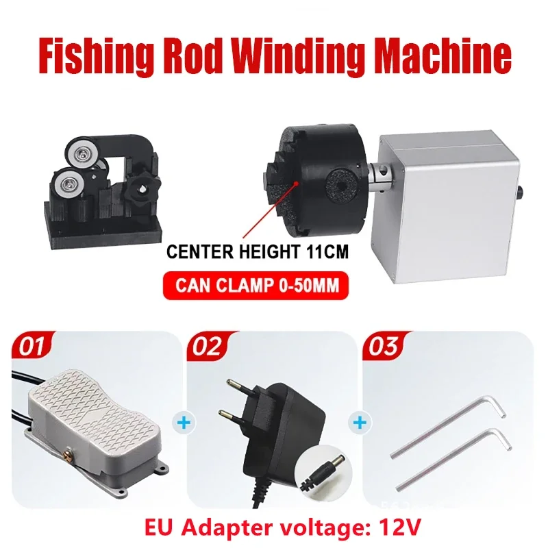 DIY Fishing Rod Building Elctric-Drive Machine Lure Winding Epoxy Glue Machine Professional Fishing Rod Winding Machine