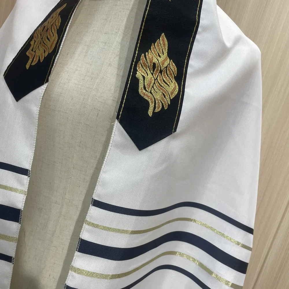 50*180CM Jewish Tallits Katan, 1 pc Prayer shawl with tzitzit strings, Israel Traditional Tallitot With Blessing On Neckband