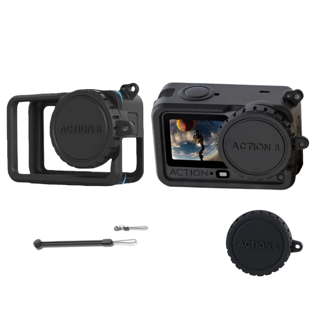 

Silicone Protective Case forDJI OSMO Action6, Protective Sleeve with Lens Cap Soft Cover Dustproof Body Case for Action6 Camera