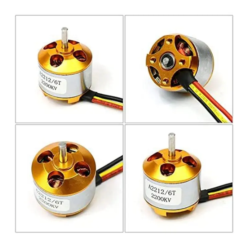4Pack 2212 1400Kv/2200Kv Brushless Outrunner Motor With Mount 10T/6T+30A ESC For Rc Aircraft Quadcopter UFO-A74P