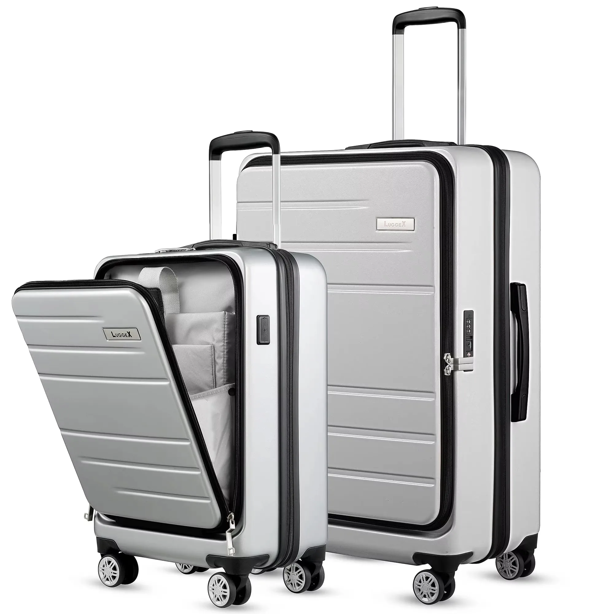 Suitable for baggage airline approval, with laptop compartment, computer hard case with USB port, travel case with wheels