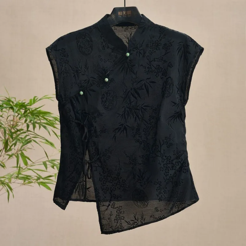 

New Chinese style Chinese style 2024 new improved Hanfu button up top t shirts t shirt women women clothing