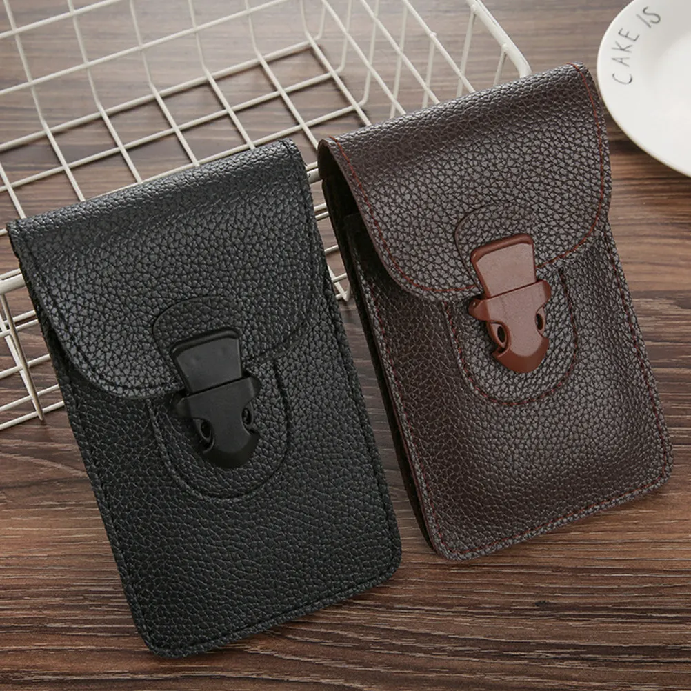 Vintage PU Waist Pouch for Men – Retro Simple Design, Large Capacity Phone Purse for Camping & Hiking