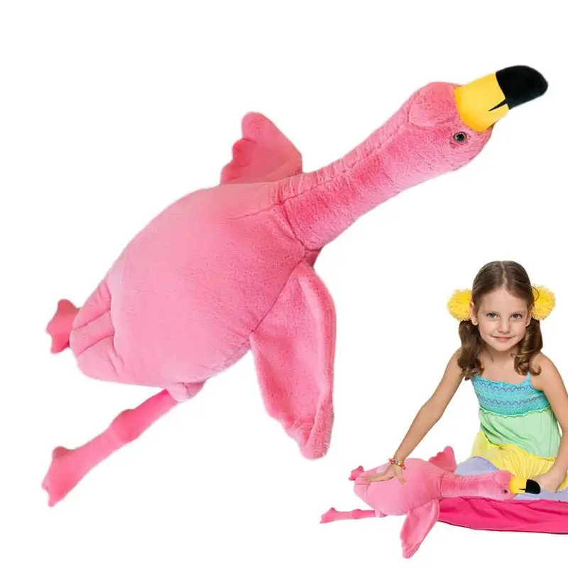 Boneca De Pelúcia Flamingo De Grande Tamanho, Travesseiro De Sono Fofo, Peluches Recheados Confortáveis L, Almofadas De Chão Para Casa