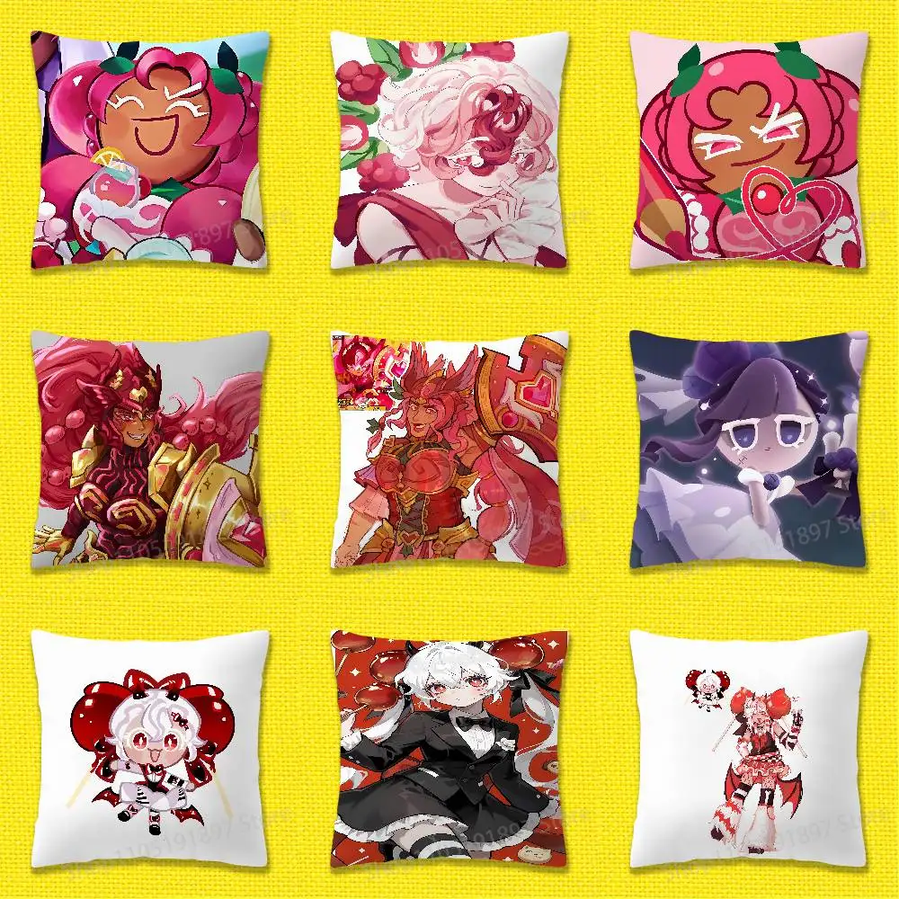 

Hollyberry Smoked Cheese Apple C-Cookie Run Throw Pillow Case For 40x40cm 45x45cm 30x30cm Square Bedroom Pillowcase Cover