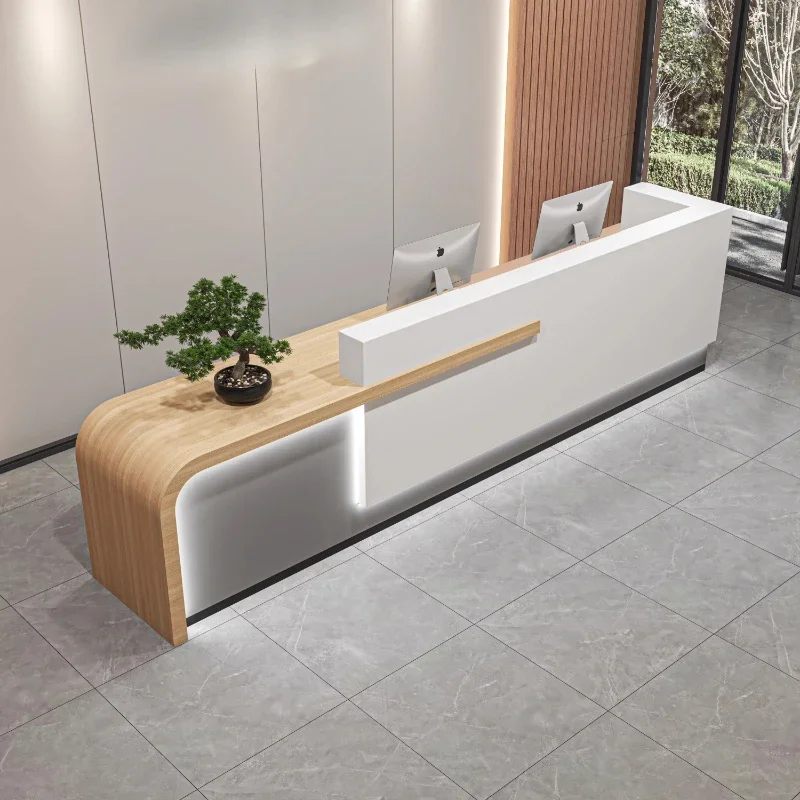 

Luxury Hotel Reception Desks Organizers Design Company Shelves Reception Desks Bar Curved Comptoire Accueil Trendy Furniture
