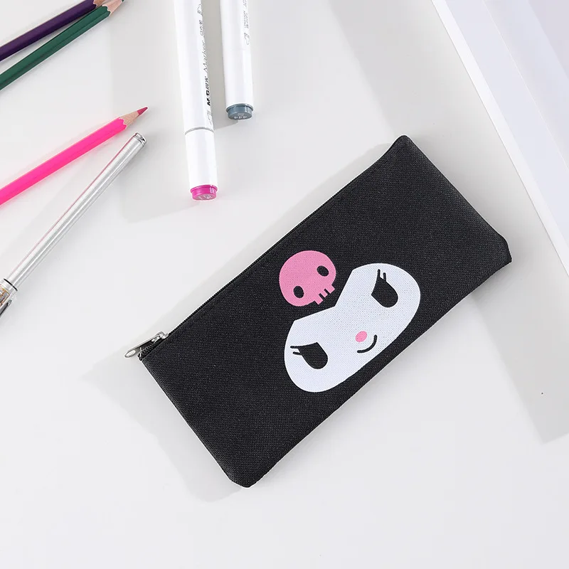 Hello kitty borsa per cancelleria per studenti di cartoni animati borsa per cosmetici in pelle PU con cerniera borsa per penna rettangolare