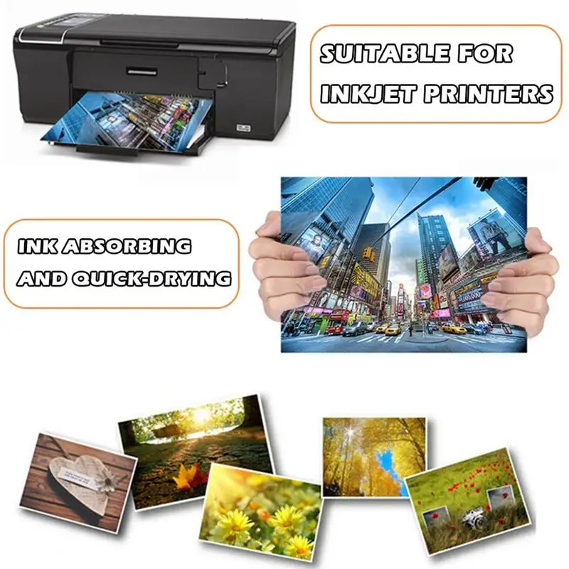 Glossy Photo Paper For Inkjet Printer Glossy Photo Inkjet Paper Printing 180G Photo Paper For Dye Ink For Photography