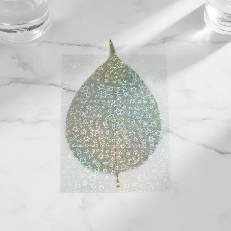 A4 Holographic Lamination Film 5Pcs Set Waterproof Transparent Self Adhesive Sticker Sheets for Personalized Gifts view 2