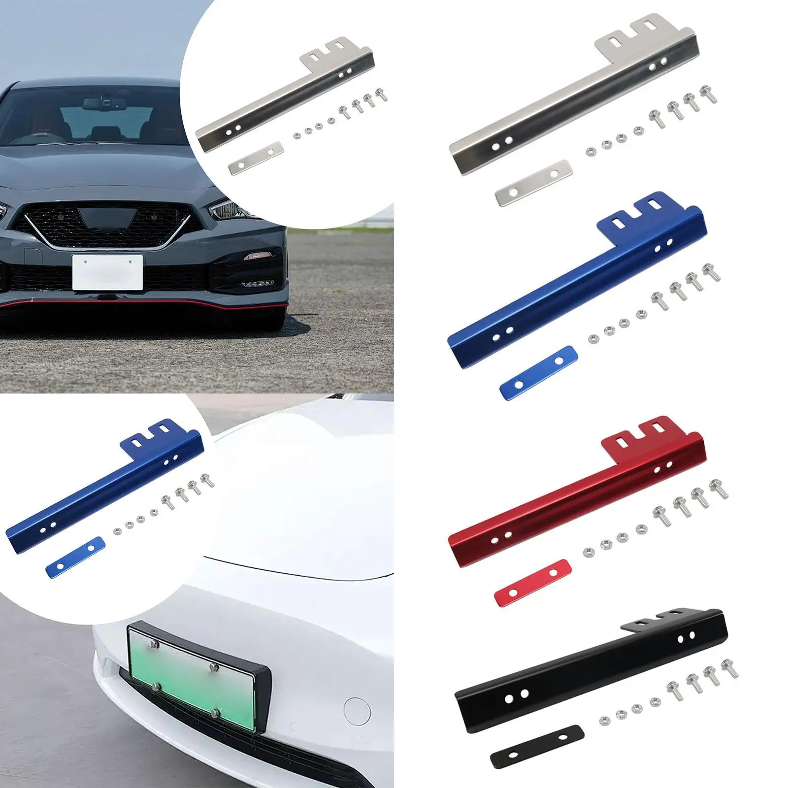 

Front Plate Bracket, Holder,Bar Exterior Accs, Plate Mount Aluminum Alloy Holder