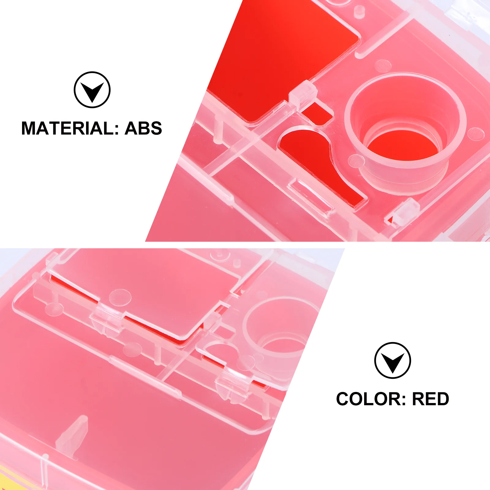 1PC Dispenser Razor Disposable Case Storage Container Plastic Box for Barbershop Salon Recycling (Red)