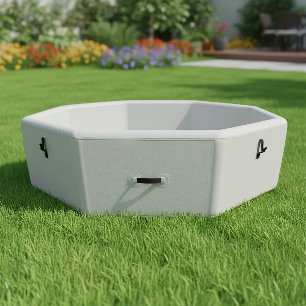Inflatable Octagonal Ice Bath Tub Drop Stitch PVC Cold Plunge Pool Fitness Use Cold Water Sports Training Outdoor Indoor System