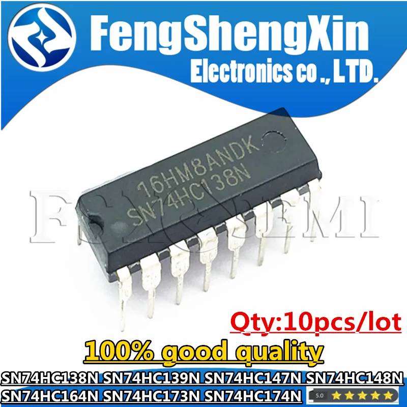 

10PCS SN74HC138N DIP 74HC138N 74HC138 DIP-16 SN74HC139N SN74HC147N SN74HC148N SN74HC173N SN74HC174N 74HC139 74HC164 SN74HC164N