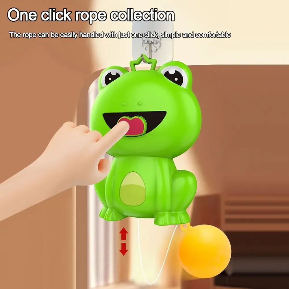 Wiszący trener tenisa stołowego dla dzieci, regulowany, do ćwiczeń wzroku, zestaw do tenisa stołowego, kreskówkowy, koordynacja oko-ręka