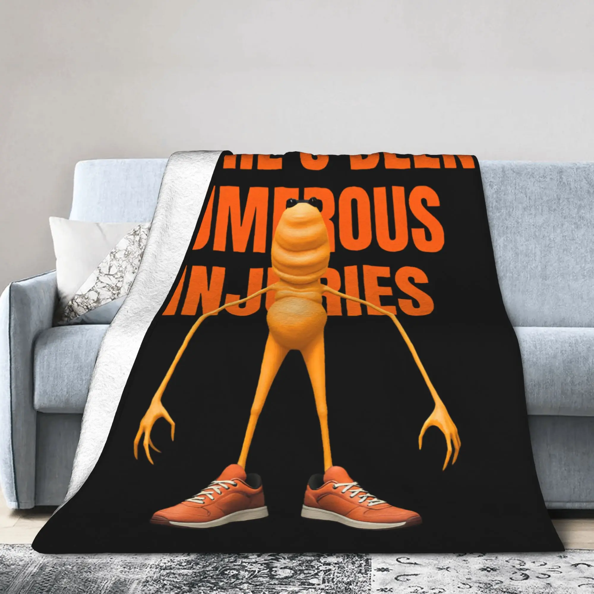 Marcus The Worm 70s  Knitted Blankets Fleece  Super Soft Throw Blankets for Bedroom Sofa Bedspread