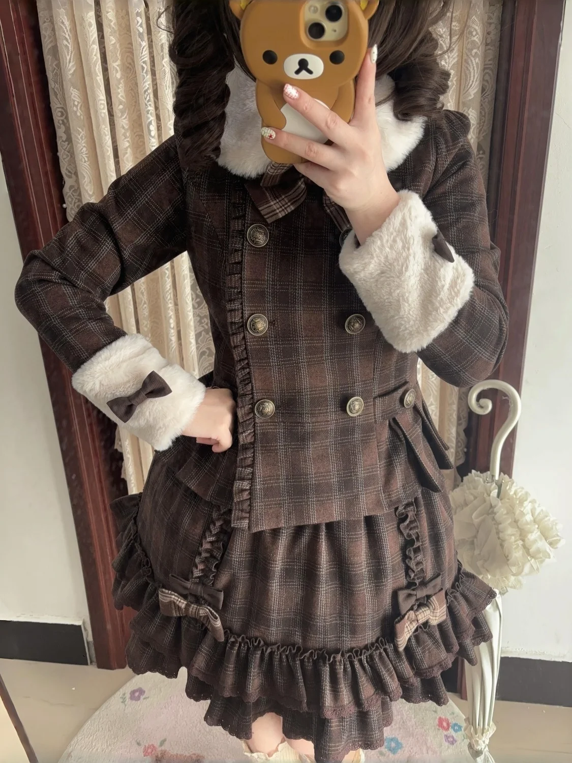 ensemble-deux-pieces-a-carreaux-doux-pour-femmes-vetements-amincissants-jupe-gateau-version-op-en-sto