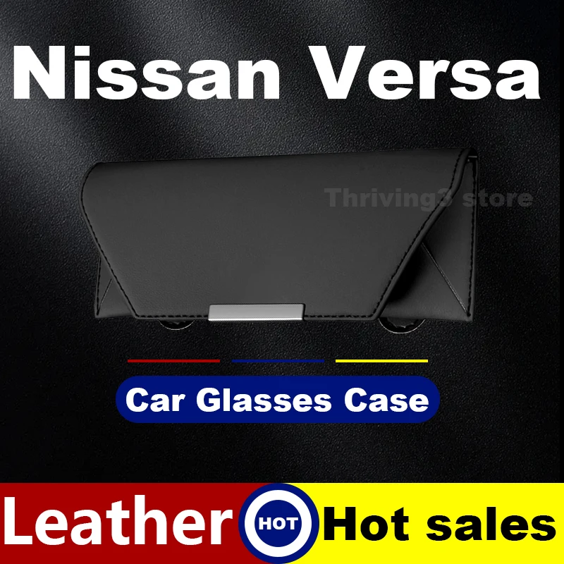 

Leather Car Glasses Case For Nissan Versa Qashqai 2025 New Style Universal Premium Auto Glasses Frame Nissan Versa Accessories