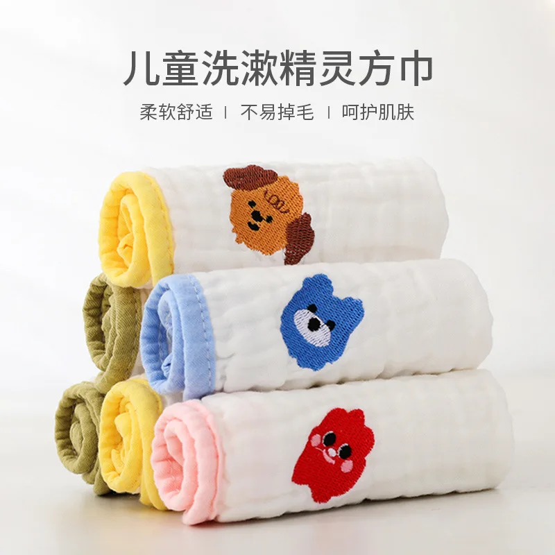 Baby Towel – Ultra-Soft Gauze Square Cloth for Newborns Infants A-Class 100% Cotton Gentle Face Bath Use Also Ideal As Drool Bib