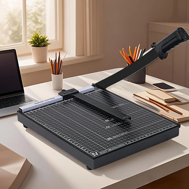 A4 Paper Cutter Stacking Paper Cutter, Manual Paper Cutter with Metal Base. Precisely Cuts Cardstock, Photos, and Handicrafts.