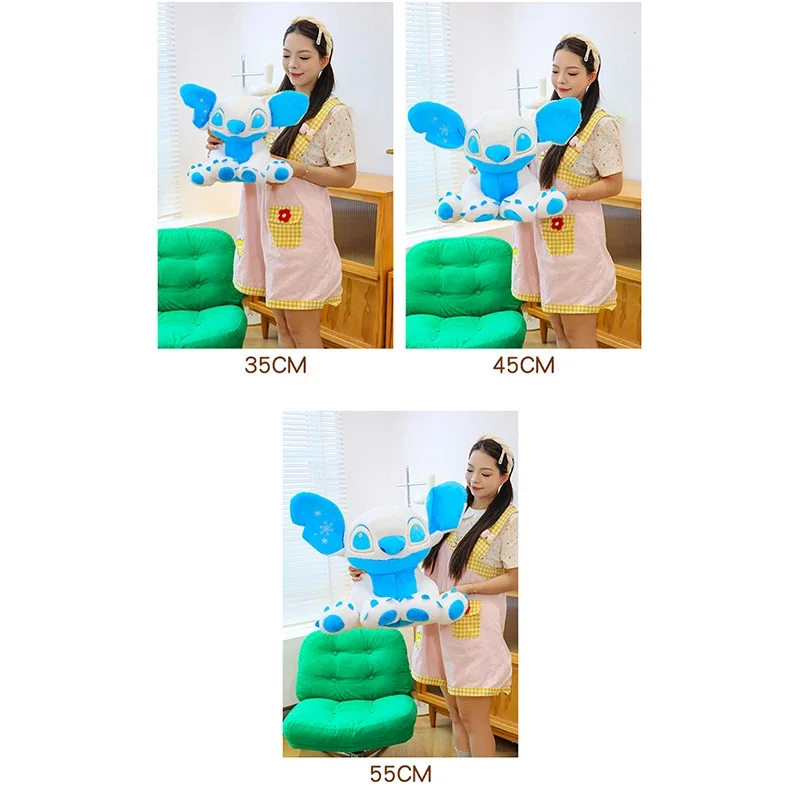 35/55 centimetri Lilo e Stitch Disney Peluche Fiocco di Neve Kawaii Anime Cartoon Peluche Stich Bambole Morbido Peluche Regalo per I Bambini di Natale