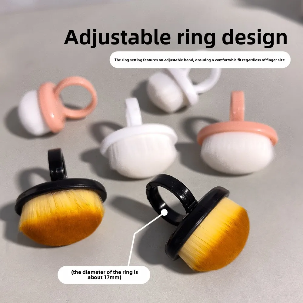 5/10/15 قطعة مسمار الفن الغبار فرشاة حلقة المهنية الألياف إزالة هلام البولندية مسحوق تنظيف أداة الجمال لفرش ماكياج