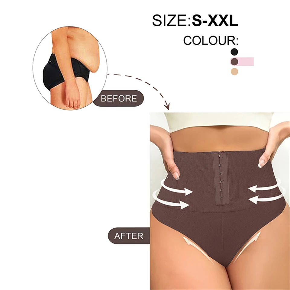 Becirzet Bauchkontroll-Höschen für Damen, Taillentrainer mit Verstellbaren Haken, Formende Unterwäsche, Schlankmachender Body Shaper, Unterhose für einen Flachen Bauch – Detail 3