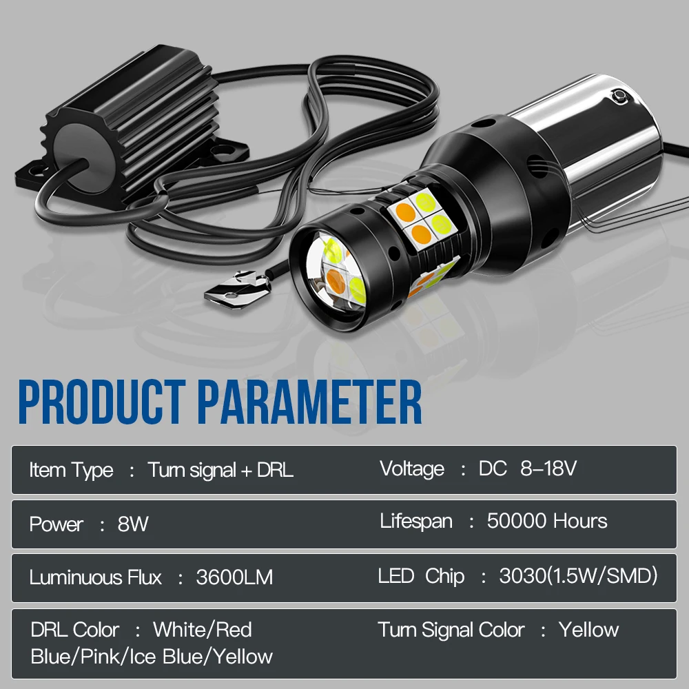 2x LED Dual Mode Turn Signal+Daytime Running Light DRL Accessories Canbus For Mercedes Benz M-Class W163 W164 1998-2011