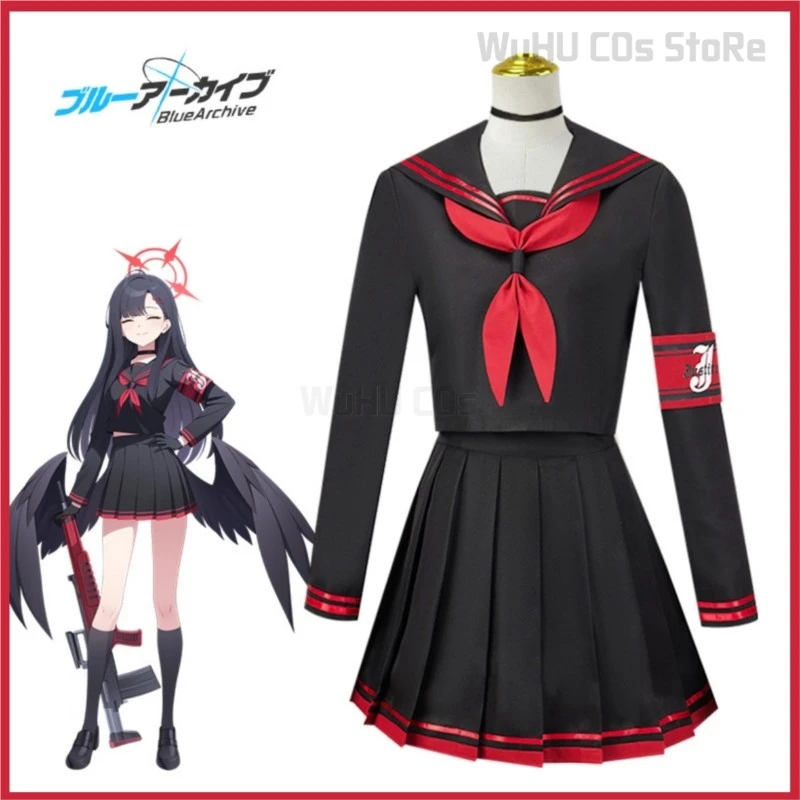 Game Blue Archive The Animation Nakamasa Ichika Cosplay Costume Wig Japanese JK Uniform Skirt Woman Sexy Kawaii Halloween Suit