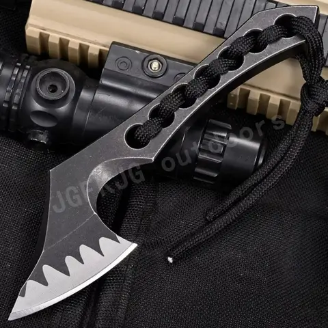 Multi-functional Small Axe Durable D2 Steel, An Outdoor Tactical Camping EDC Practical Cutting Knife Exploration Survival Tool