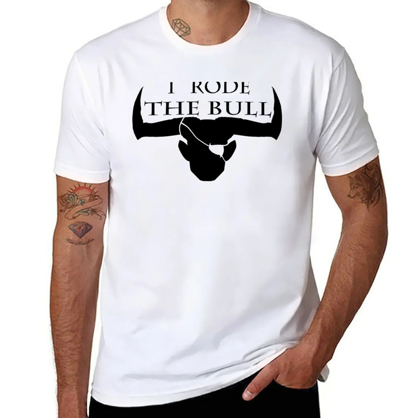 

New I rode the bull - Black T-Shirt customized t shirts graphic t shirt tees designer t shirt men