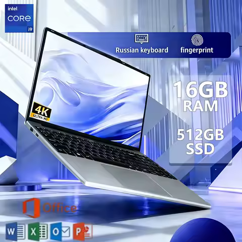 Offcie laptop Intel Core i9-9900 Windows 11 Pro Laptops 16GB RAM 1TB SSD Office Gamer Study notebook Computer PC